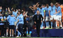 Il City festeggia la vittoria della Champions